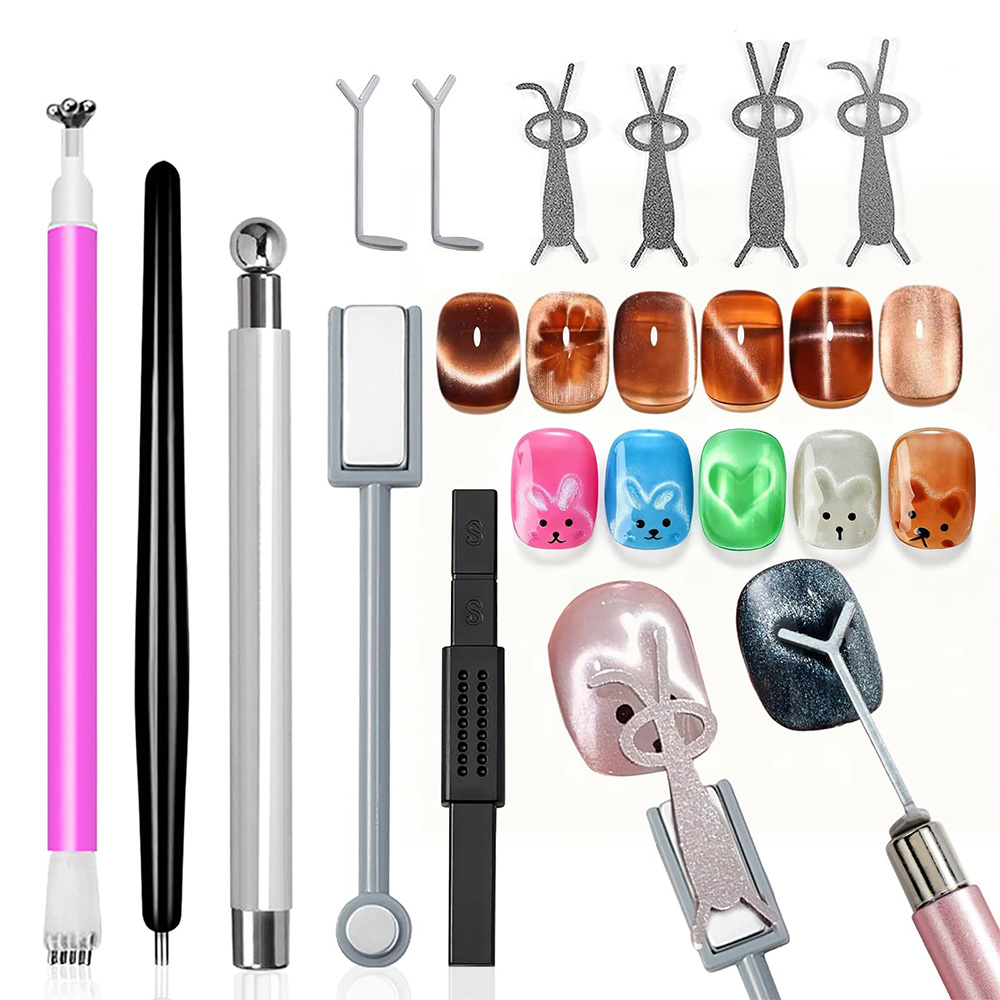 Nail Gel Polish Set - Ensemble de 11 aimants pour nail