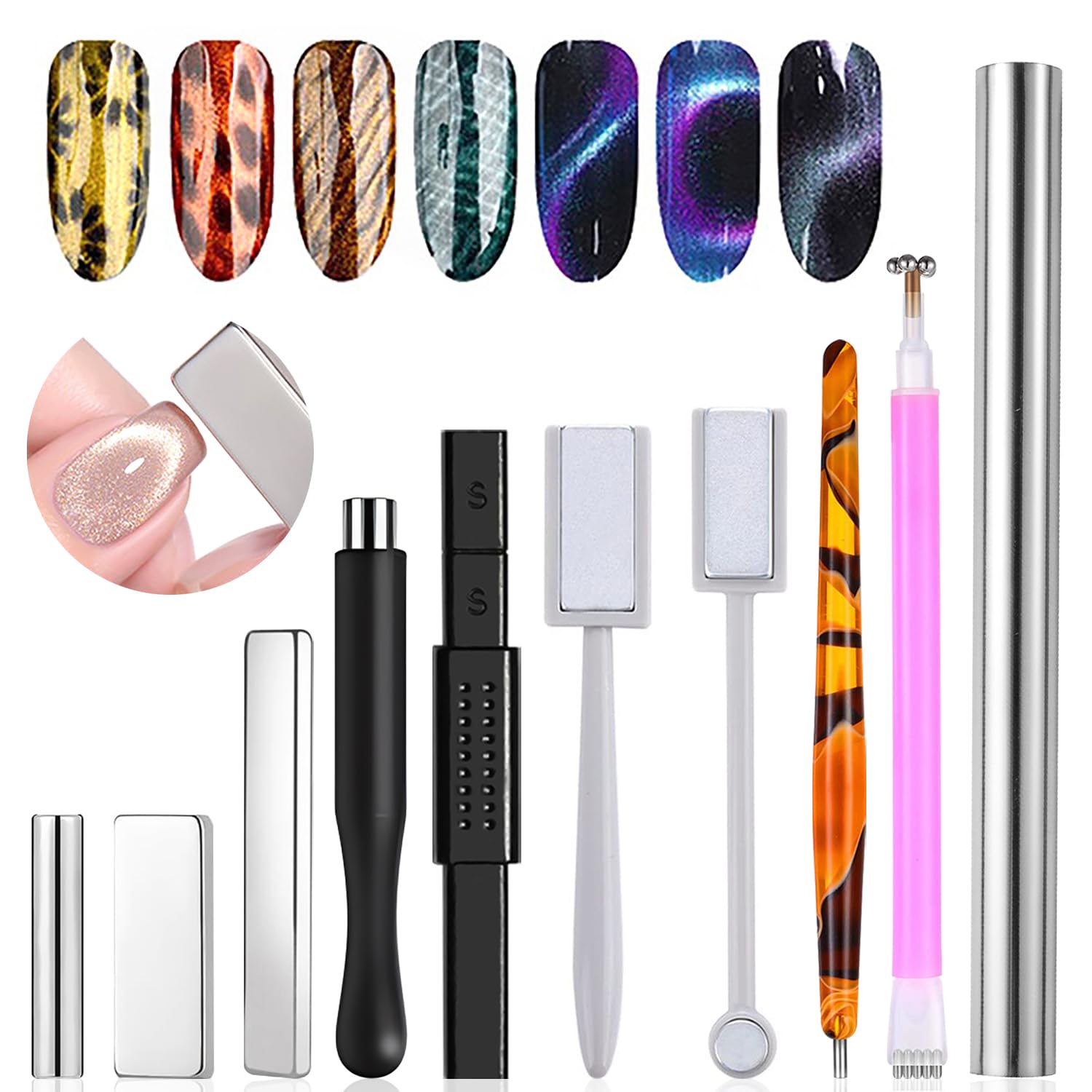 Nail Gel Polish Set - Lot de 10 Aimants Effet Œil