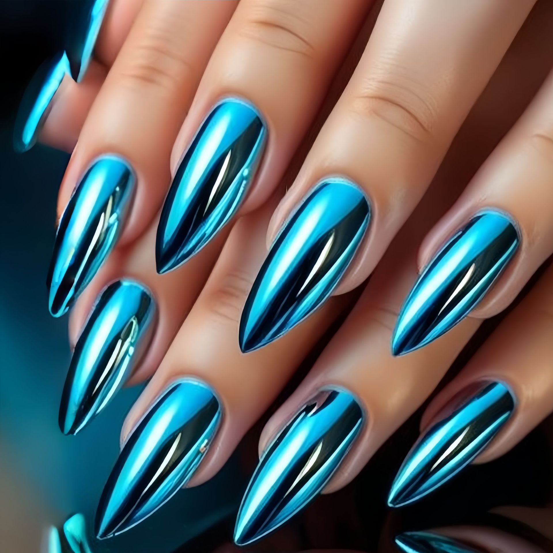 Nail Art Glossy - Faux ongles moyens pour femmes et