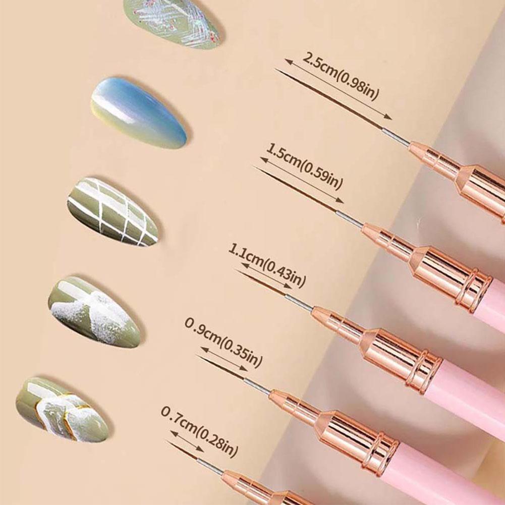 Lot de 5 pinceaux liner pour n - Nail Gel Polish Set avis et prix