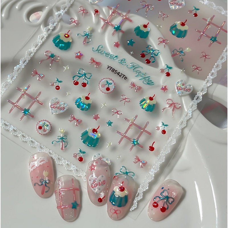 1 autocollant pour ongles moti - Nail Art Red Cherry avis et prix