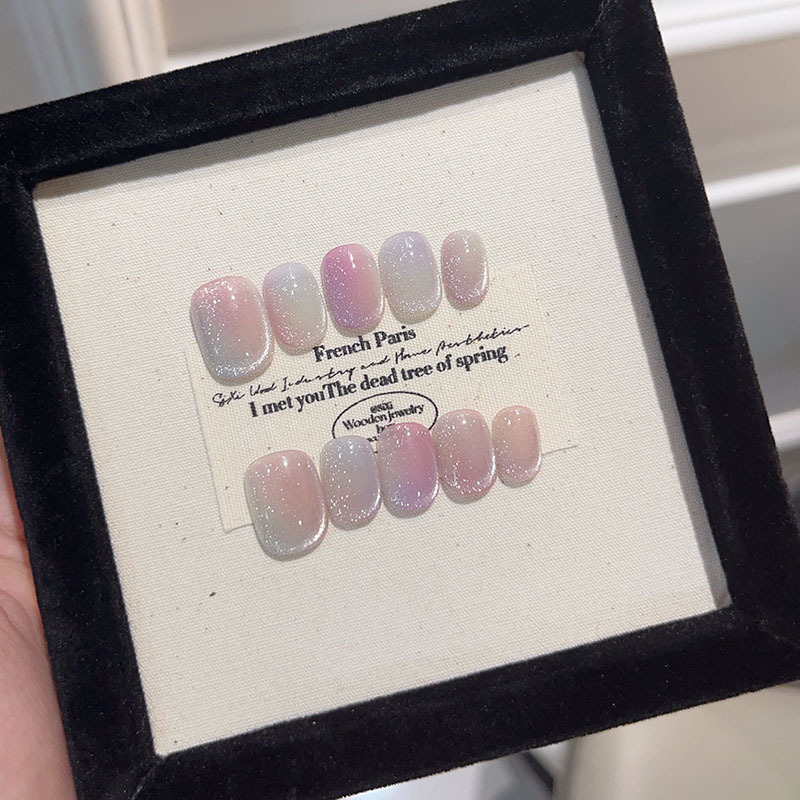 10 pièces coloré court carré r - Nail Art Glossy avis et prix