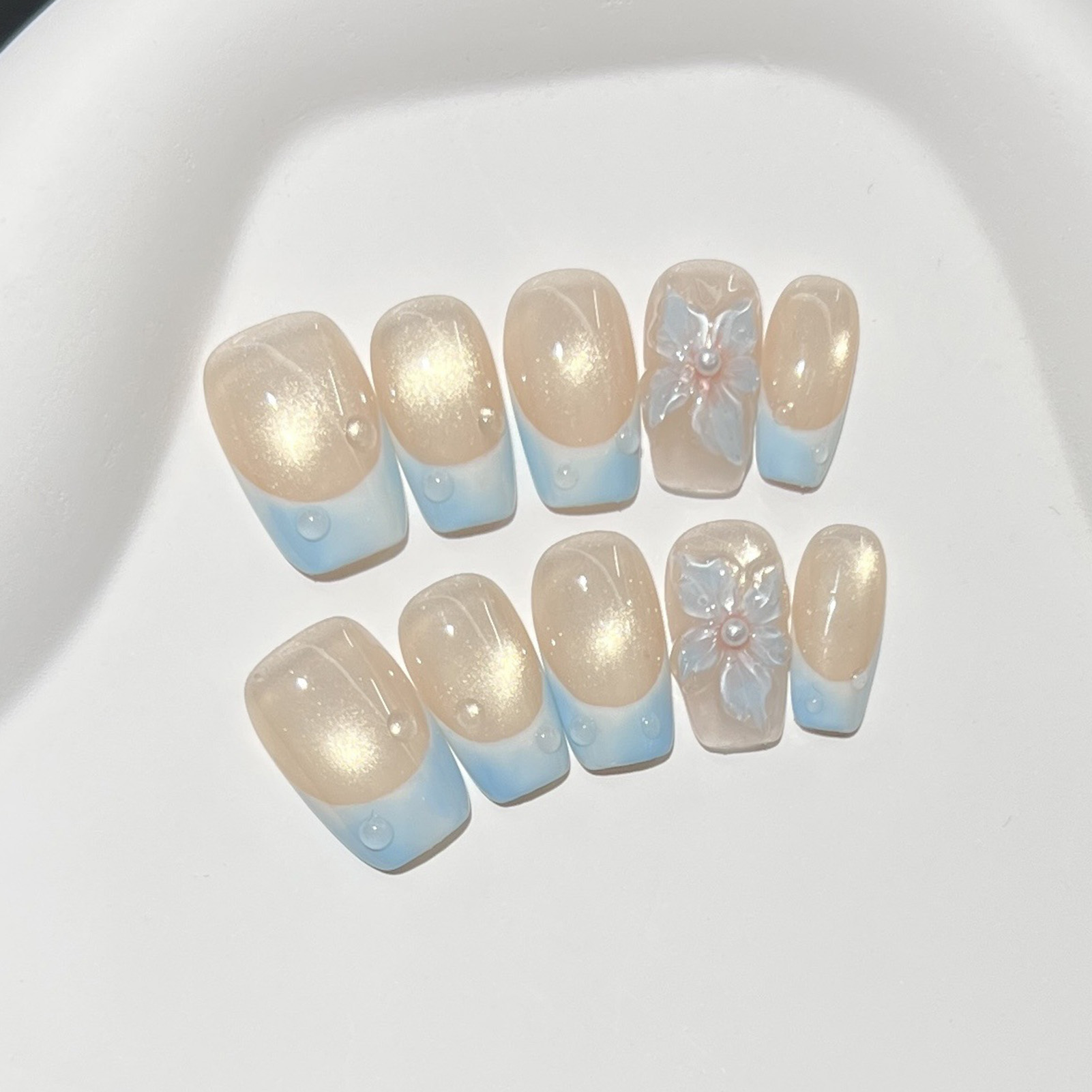 10 faux ongles carrés courts b - Nail Art Glossy avis et prix