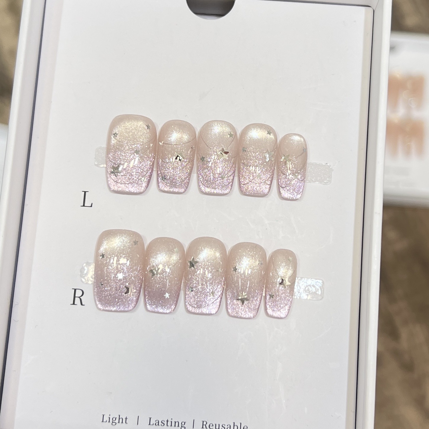 10 faux ongles carrés courts b - Nail Art Glossy avis et prix