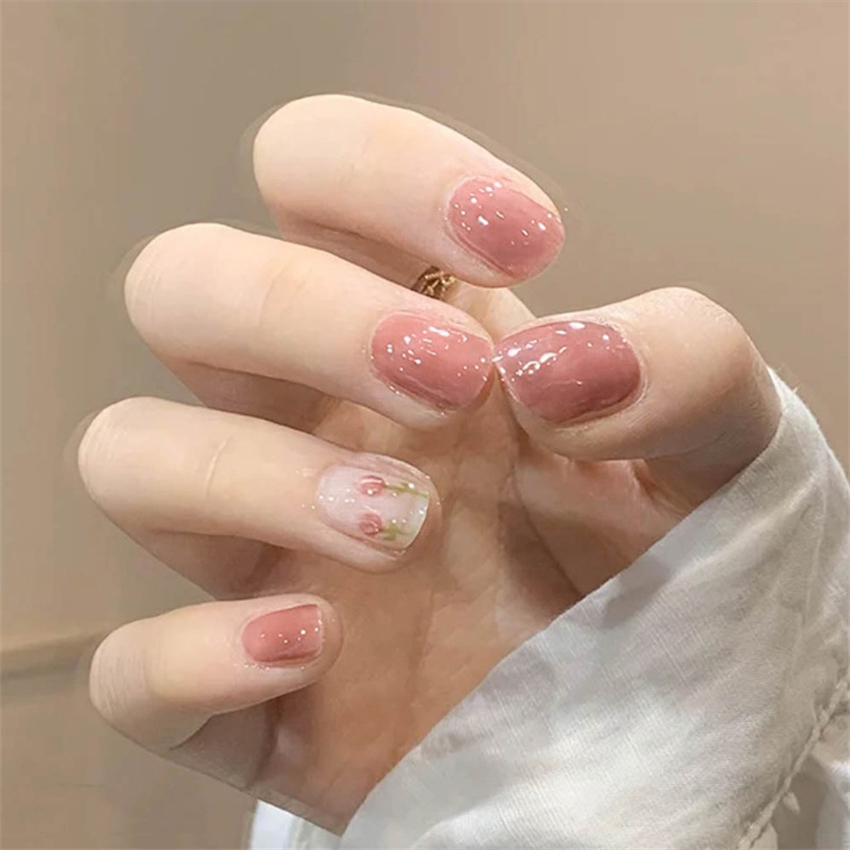 Faux ongles courts en acryliqu - Nail Art Glossy avis et prix