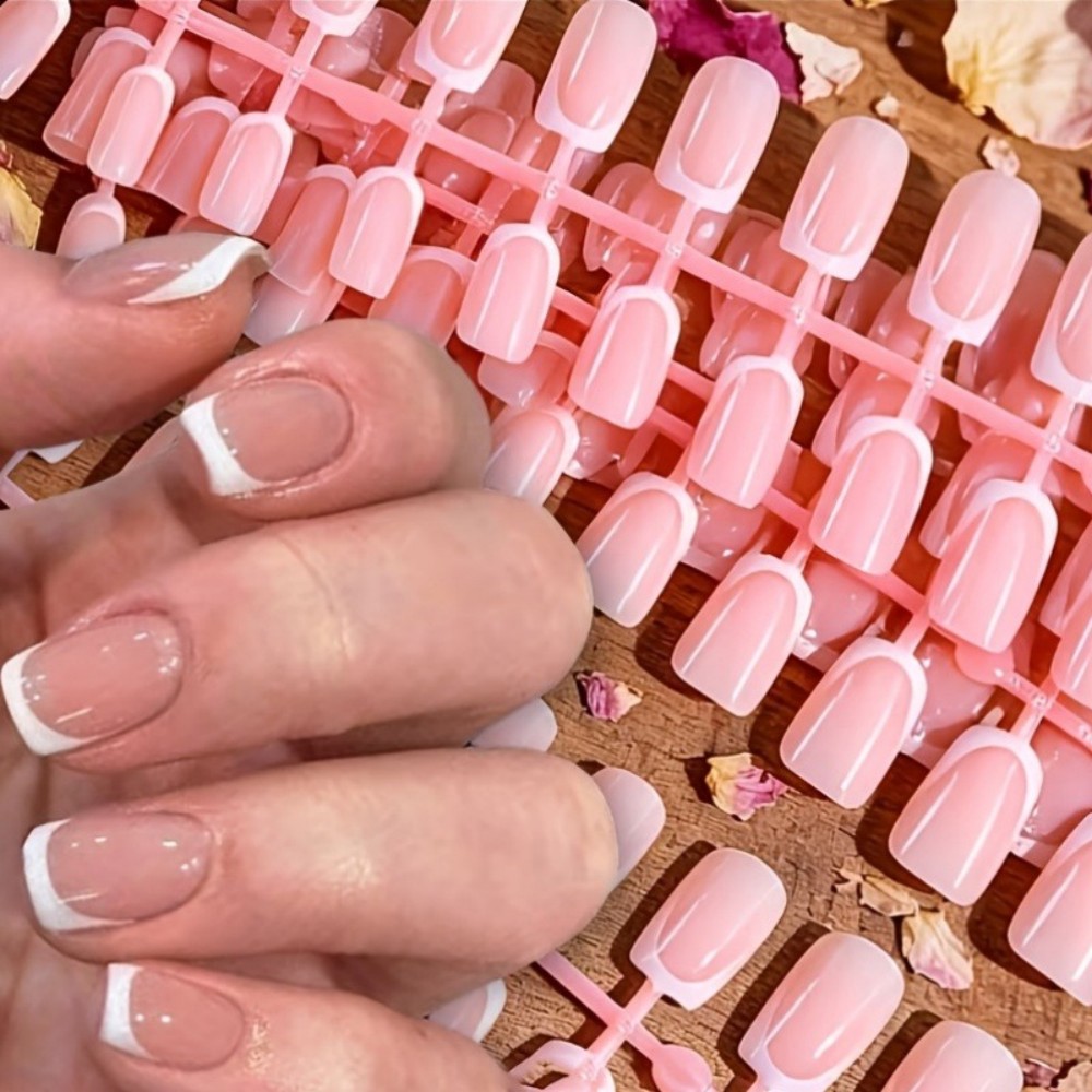 120 faux ongles carrés courts  - Nail Art Glossy avis et prix
