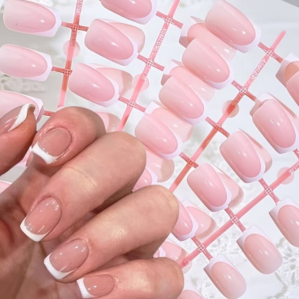 120 faux ongles carrés courts  - Nail Art Glossy avis et prix