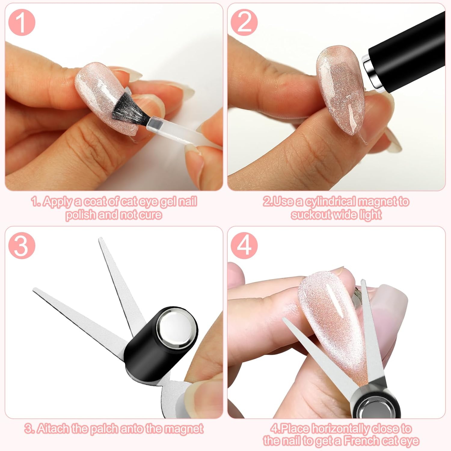 Aimants à ongles double tête f - Nail Gel Polish Set avis et prix
