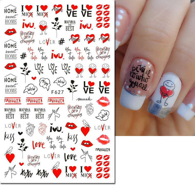 Autocollants 3D pour nail art, - Nail Art Valentine avis et prix