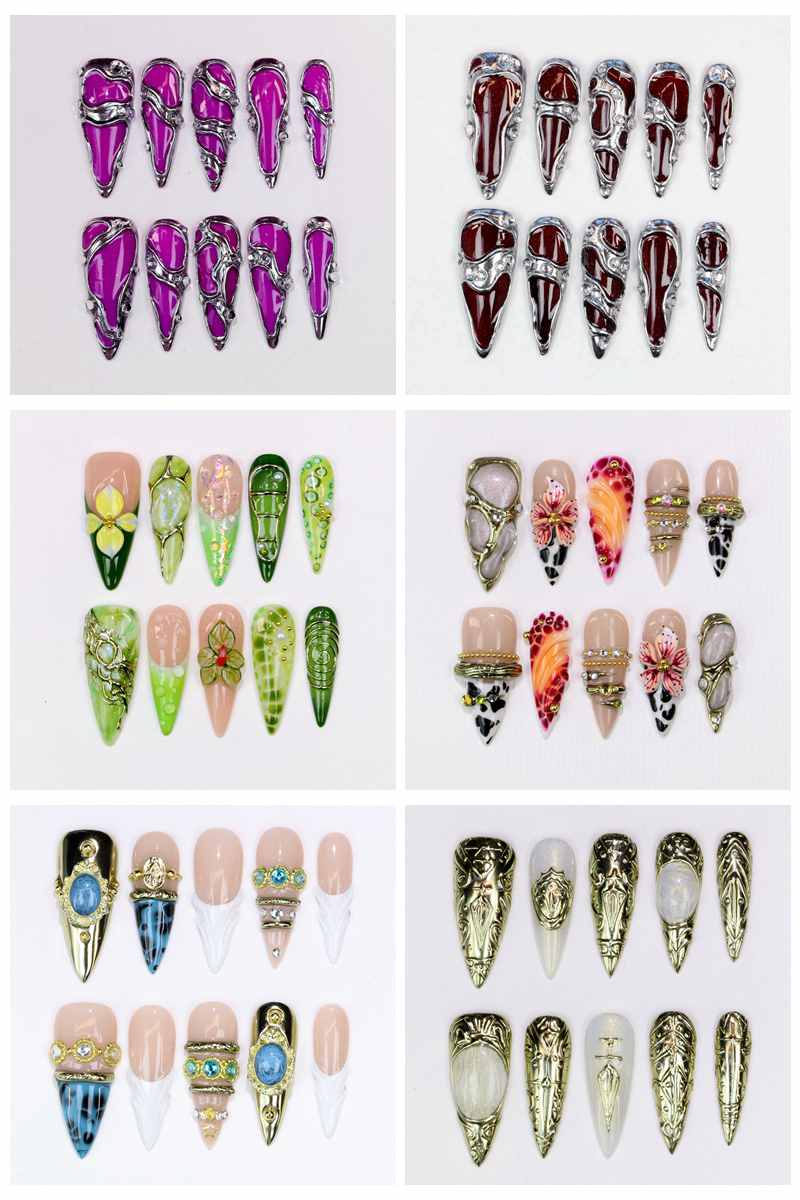 10 faux ongles longs en forme  - Nail Art Glossy avis et prix