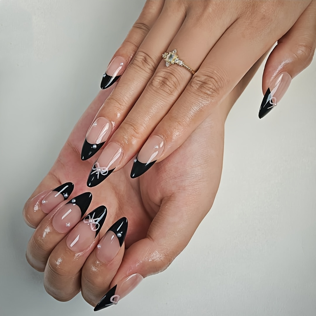 10 faux ongles noirs français, - Nail Art Glossy avis et prix