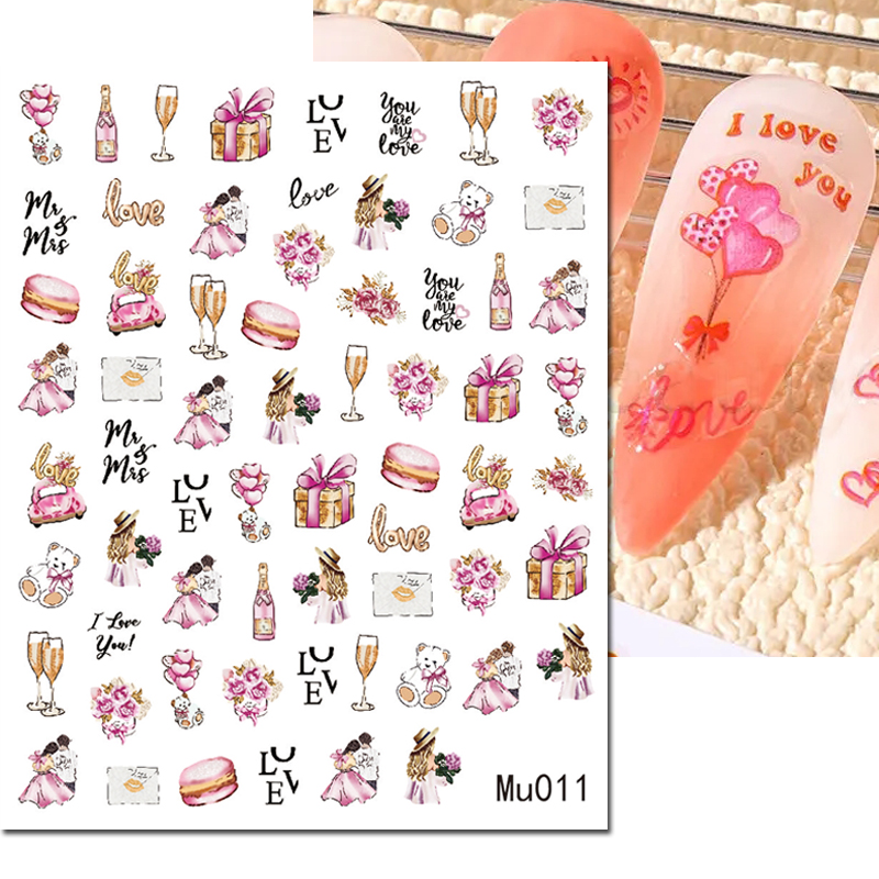 Autocollants 3d pour Nail Art, - Nail Art Valentine avis et prix