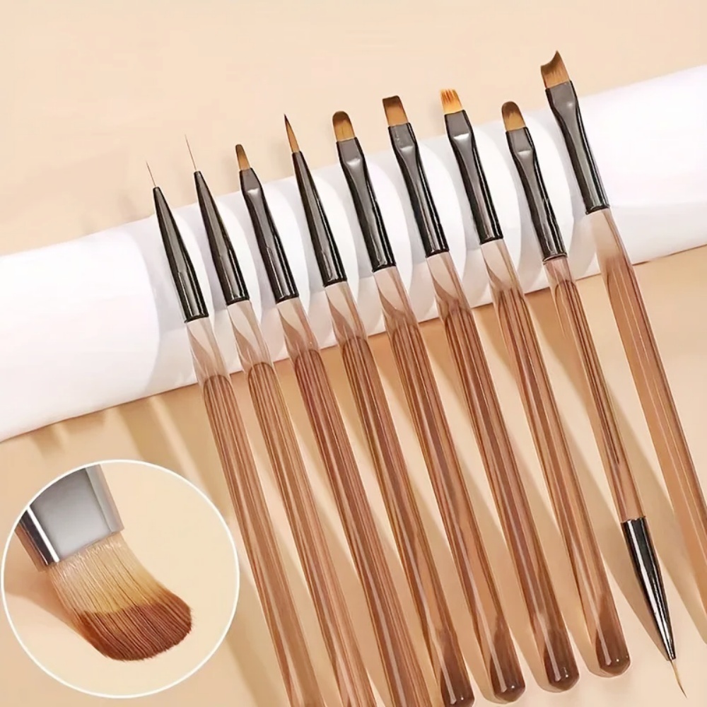 9 pièces brosse à ongles pour  - Nail Art Viral avis et prix