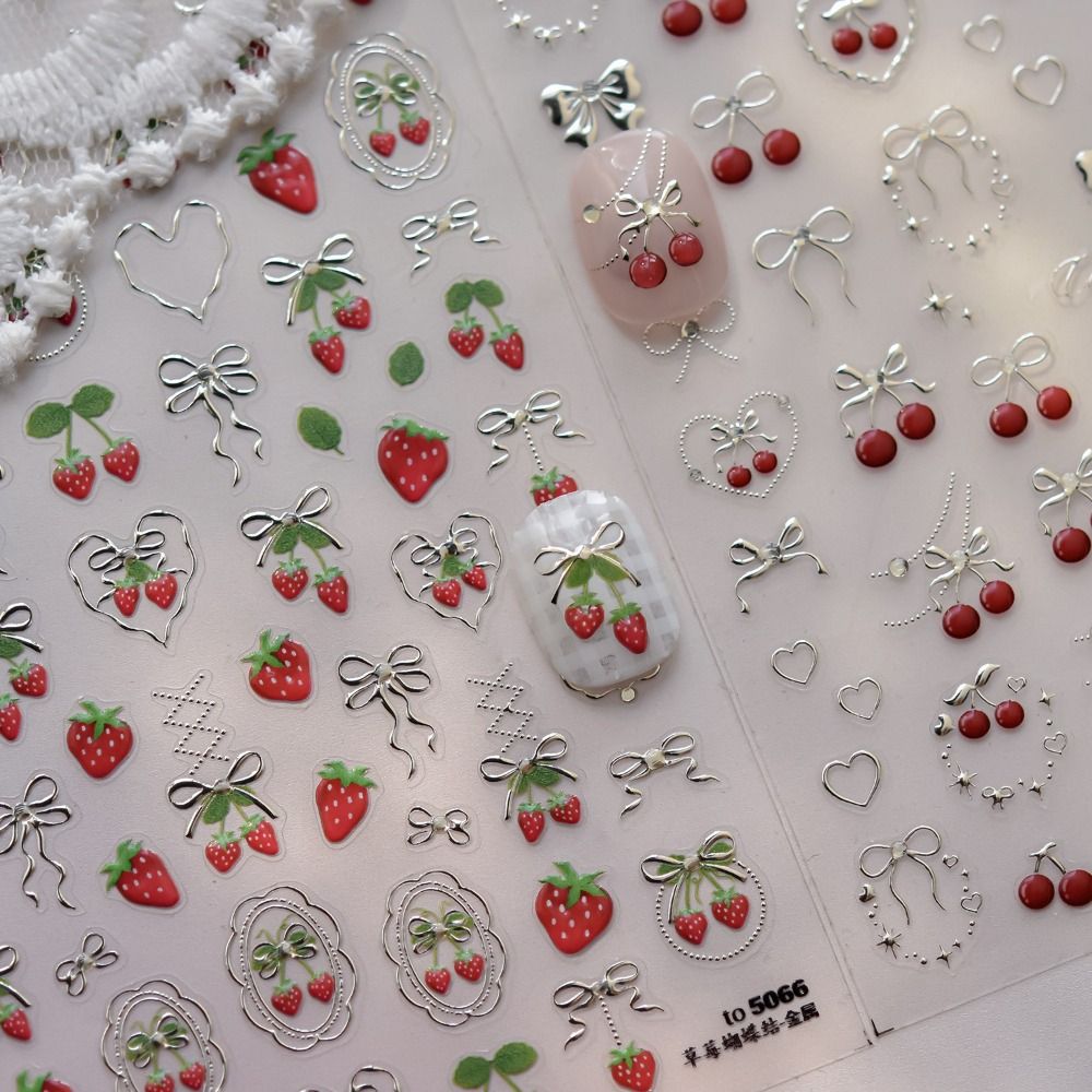 Adorables autocollants 5D pour - Nail Art Red Cherry avis et prix