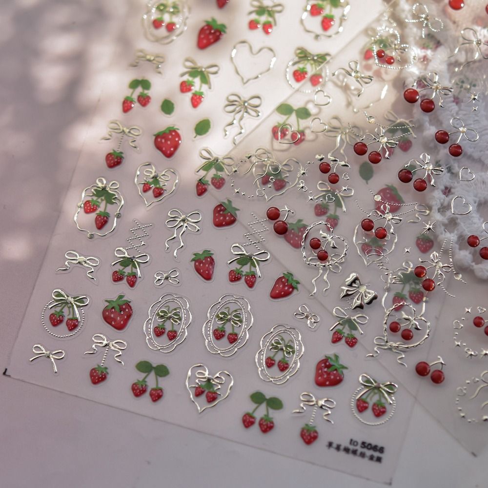 Adorables autocollants 5D pour - Nail Art Red Cherry avis et prix