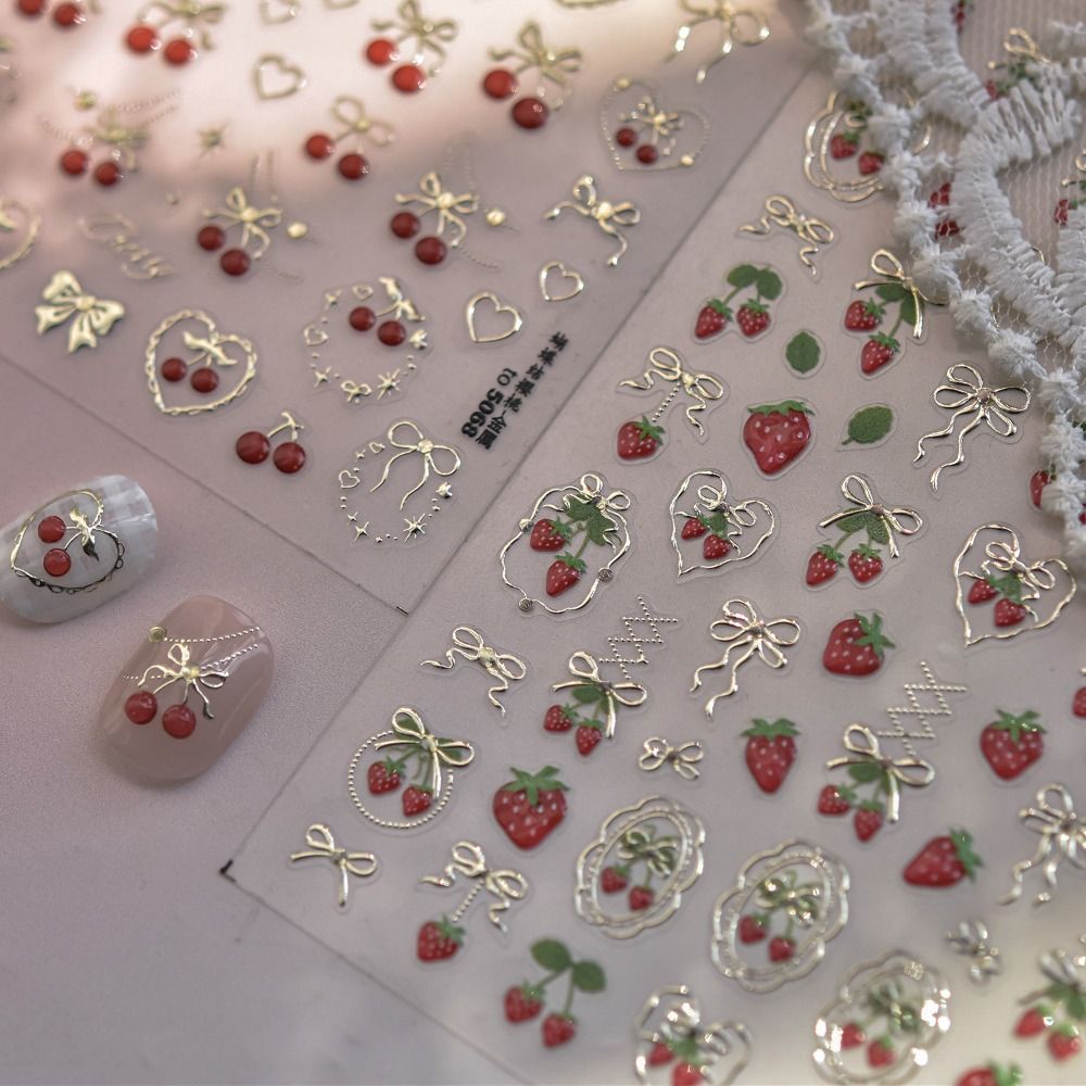 Adorables autocollants 5D pour - Nail Art Red Cherry avis et prix