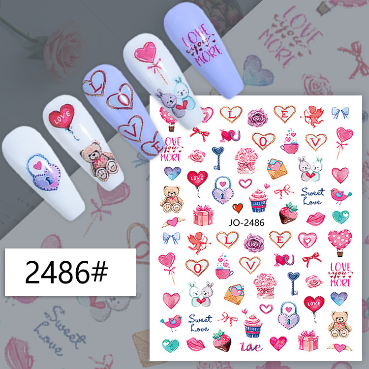 Autocollants 3D pour nail art, - Nail Art Valentine avis et prix